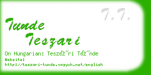 tunde teszari business card